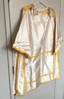 Vintage Religious Bishops Pontifical Dalmatic Vestment In White Silk - Gold Trim