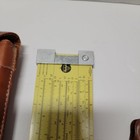 Vintage Pickett Us Military Slide Rule 12  And 6  W  Us Leather Case 1950s Nice