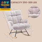 Rocking Chair Nursery Teddy Upholstered Glider Rocker Rocking Accent Chair Padde