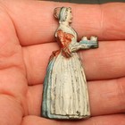 Vintage Figural Baker Chocolate Girl Cast Iron Pencil Sharpener - Excellent