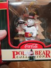 Vintage 1990   s Coca-cola Christmas Polar Bear Cub Collection Ornaments Lot Of 6
