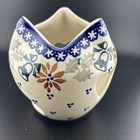 Polish Pottery Christmas 4  Tea Light Holder  made In Poland  Stamped