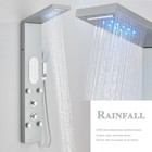 Stainless Steel Led Rainfall Shower Panel Tower System With Body Massage Jets