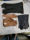 3 Pairs Vintage Leather Gloves Size Women 7and  