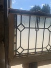   Small Antique Stained Glass Window   22 5 X 20 5   Architectural Salvage