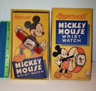 1947 Disney Ingersoll Mickey Mouse Us Time Wristwatch Wrist Watch Box Paper