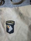 Vintage Us Army 101st Airborne Division Patch With Canvas Shoulder Bag