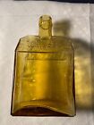 Vintage Amber E G Booz s Old Cabin Whiskey Flask Bottle Reproduction Short Neck