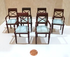 Overstock Sale Dollhouse Miniature Arm Chairs Set Of 6  5000 Mh