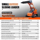 Free Shipping 23hp Mini Skid Steer Loader Upgraded 2-cylinder Gas Engine New