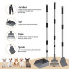 Dog Pooper Scooper  Dog Poop Tray And Rake Set  Pet Waste Removal Scoop With    