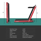 2 In 1 Folding Treadmill 2 25hp Running Machine W  Dual Display Red