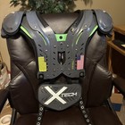 X Tech Sk Football Shoulder Pads  Size Med Black gray green 18-19