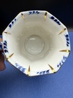 Vintage Gzhel Porcelaine White Blue   Gold Mug Hand Made And Painted Morozov Art