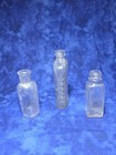 Vintage 1920s Clear Medicine Bottles Lot 3 Small Clear Glass Apothecary