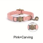 Personalized Cat Collar Puppy Kitten Engraved Name Tag Soft Leather With Bell