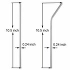 10 5  Reusable Long Stainless Steel Drinking Straws Metal For 30 Oz Yeti Tumbler