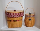 1998-2001 Lot Of 6 Vintage Longaberger Baskets With Liners protectors