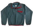 Vintage Patagonia Synchilla Snap-t Pullover Fleece Jacket Mens Xs Gray Red