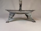 Victorian Silverplate Brides Ornate Footed Basket Holder