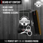 Beard Brush For Men   Beard Comb Set W mustache Scissors Grooming Kit  Natura   