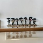 Skeleton Skull Black Mariachis Band Statues Full Set Of 7pc