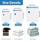 10 Pack Vacuum Storage Bags For Clothes  Blankets   Pillows     Large Space Save