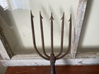 Vintage 5 Prong Frog Eel Fish Fishing Gig Spear Head - Nice Wall Hanger -10 3 4   