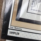 Vtg Bucilla Colorpoint Paint Stitching Cow Welcome Friends 
