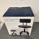 Adjustable Swivel Bar Stool Pu Leather Steel Frame Chair W backrest footrest