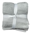 New Rachel Zoe Luxe Twist Wash Cloths Soft Gray Set Of 4