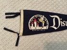 Vintage 1950s 1960s Disneyland Souvenir Felt Pennant Tinkerbell Castle Navy Blue