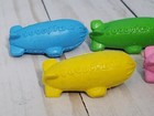 Vintage Promotional  Goodyear Blimp Erasers 1970s  Lot Of 5  Colors