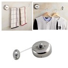 1pc 9ft Retractable Single Clothe Line Stainless Steel For Indoor Bathroom Hotel