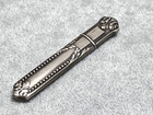 Antique Victorian Art Nouveau French Sterling Silver Sewing Needle Case  Scrolls