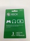 Xbox Live Gold 3 Month Membership Unused