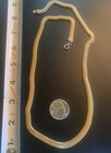 Vtg antique Early 23 5    Gold Tone Flat Snake Chain Necklace pocket Watch