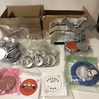 Vtg Badge-a-minit Button Maker Hand Press   Supplies  New  Old Stock