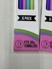 New 2 Packs Charcharms Variety Color Straws For 30 Oz Tumbler 12 Straws Total
