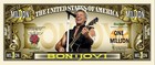Pack Of 10 Bon Jovi Rock Music Collectible 1 Million Dollars Novelty Money