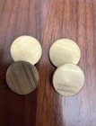 Vintage Signed Men s Round Gold Bullet Back Cufflinks  Textured Face