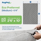 Waterproof Rug Pad  2 6x10 Ft  1 4  Medium  - Non-slip Cushioned Pad For Area   