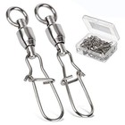 Duo Lock Snap Fishing Swivels Stainless Barrel Size 0 0  26 4lb  25 Pcs