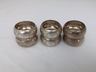 Antique English Set Of 6 Sterling Silver Napkin Rings Robinson Birmingham 1886