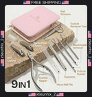 Manicure Pedicure Set 9-in-1 Stainless Steel Grooming Kit With Travel Case
