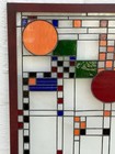 After Frank Lloyd Wright Beautiful Stained Glass Window Panel 40    Suncatcher