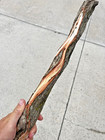 44  Diamond Willow  colorful      Red  Cane  Wood Carving  Walking Stick  Raised
