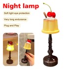 Pudding Night Light Led Table Lamp Battery Powered Bedroom Desk Lamp Kids Gift