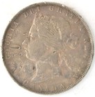 1871 Canada Fifty Cent  925 Silver Coin Km  6 Queen Victoria