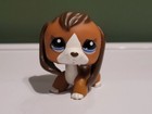 Littlest Pet Shop Toy Lps Brown Beagle Dog With Blue Eyes  1104 Figure For Kid